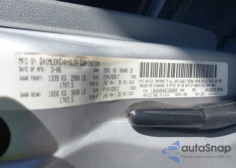 2006 Jeep Commander z USA, uszkodzony, nr VIN 1J8HG48N66C266855